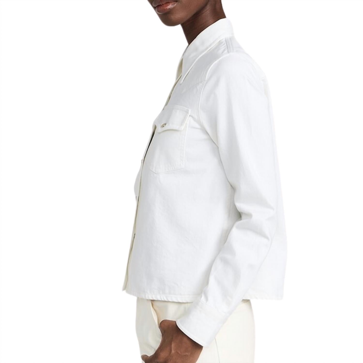 CLOSED Women's Western Denim Shirt in white - women's shirt - alternate view