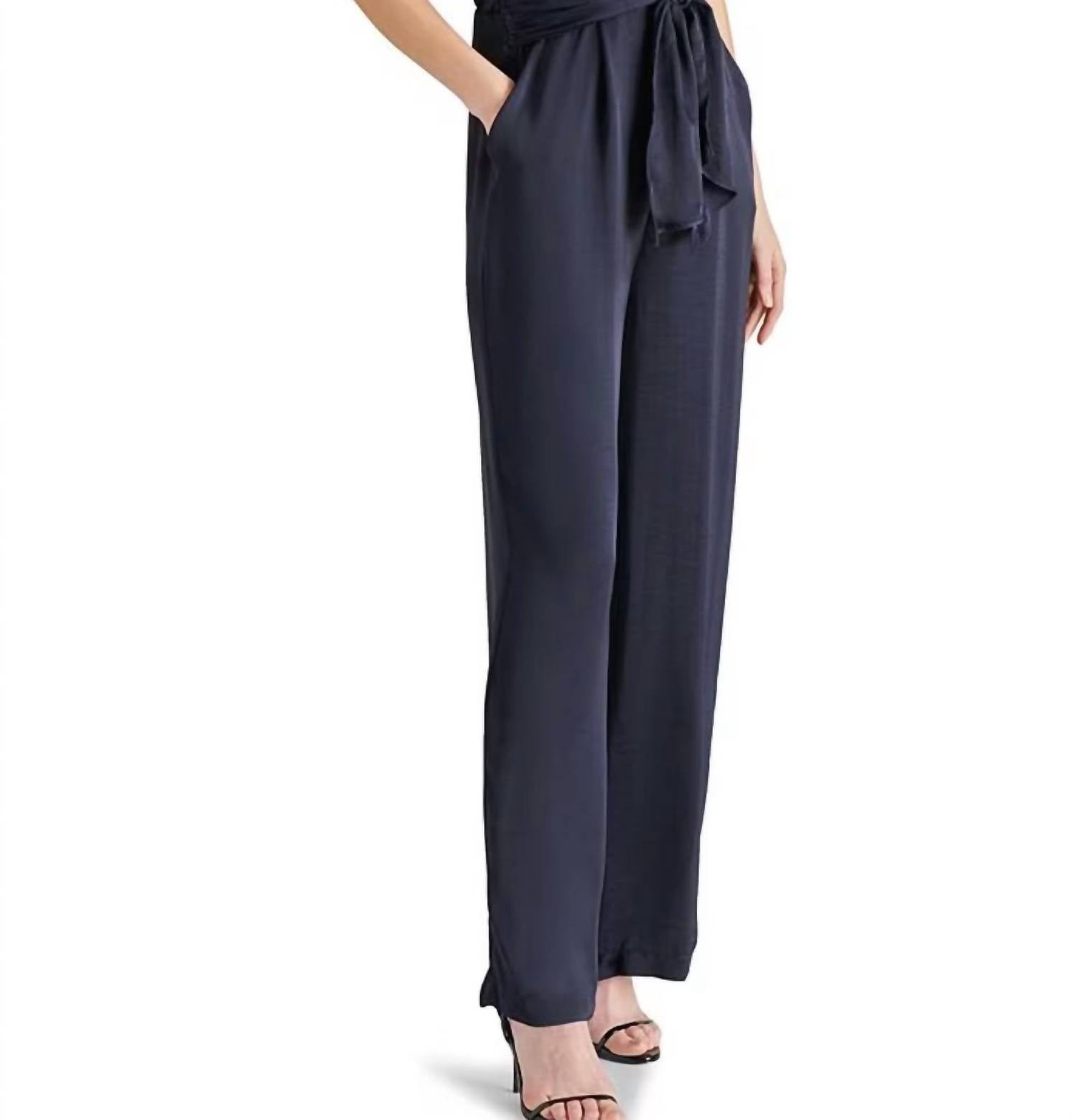 STEVE MADDEN Tori Button Down Jumpsuit in midnight - women's pants - alternate view
