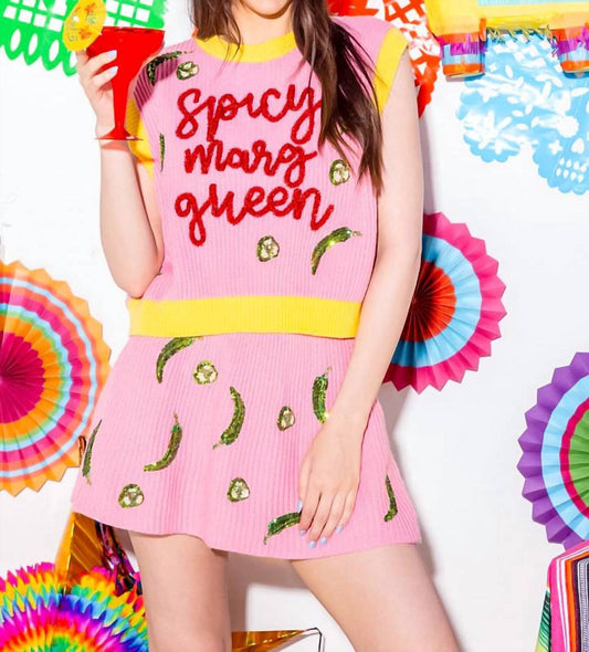 Queen Of Sparkles - Spicy Marg Queen Sweater Vest