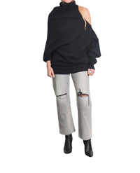 Issey Miyake - Crooked Wool Knit Top