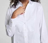 Spanx - Oversized Poplin Button Up Tuxedo Shirt