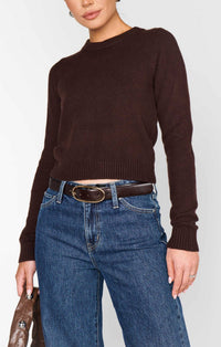 Show Me Your Mumu Tuck In Long Sleeve Sweater in long sleeve sweater in brown - women's sweater - alternate view