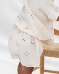Quincy Mae Woven Boxy Top & Short Set in heart eyes - item - detail view