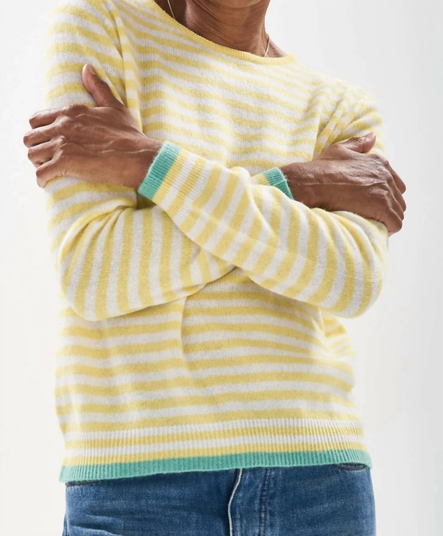 Jumper1234 - Tipped Little Stripe Crew