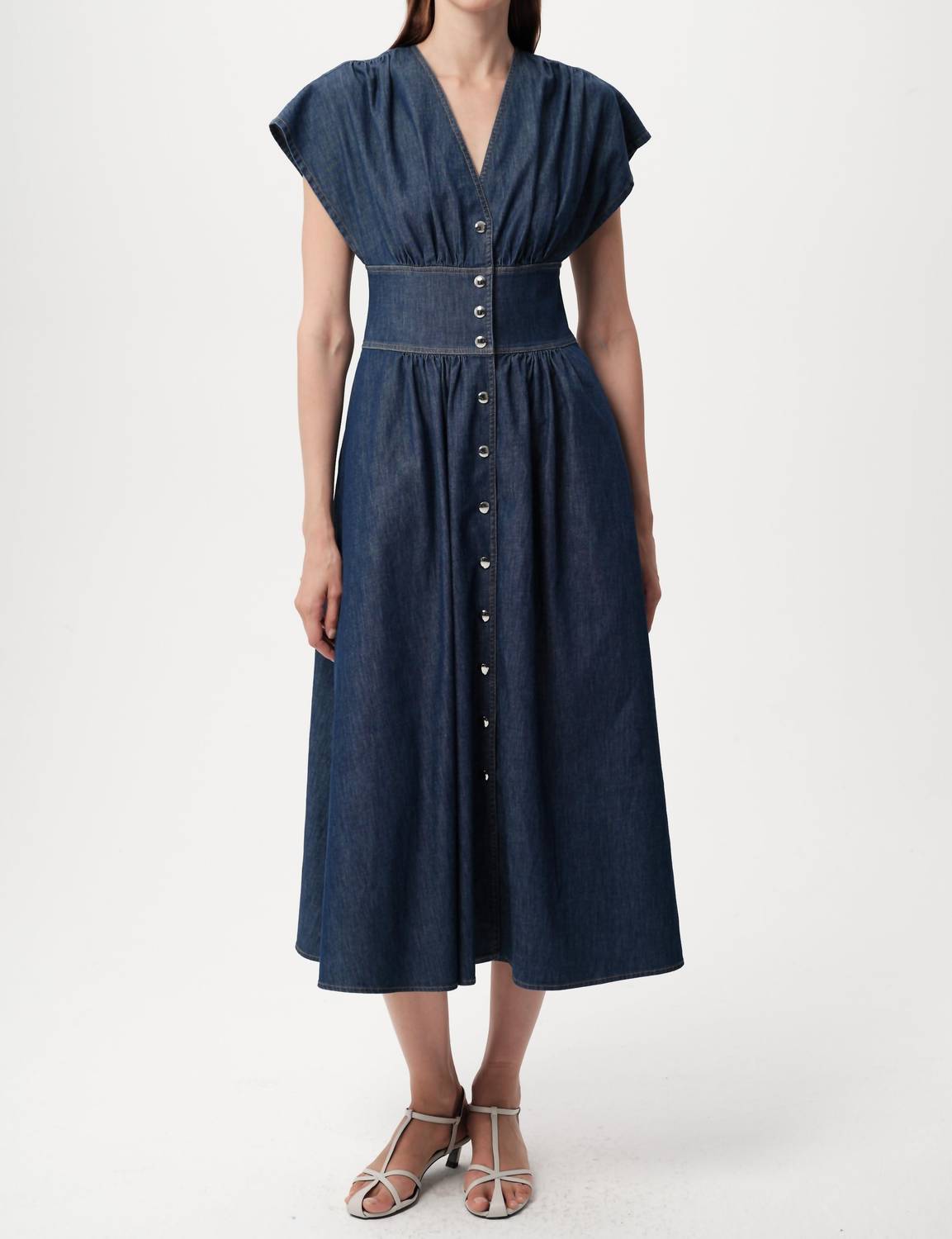 EXQUISE Evan Dress in blue - women's dress - view 5