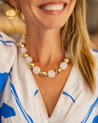 Treasure Jewels Easy Breezy Beaded Necklace in gold - women's jewelry - detail view