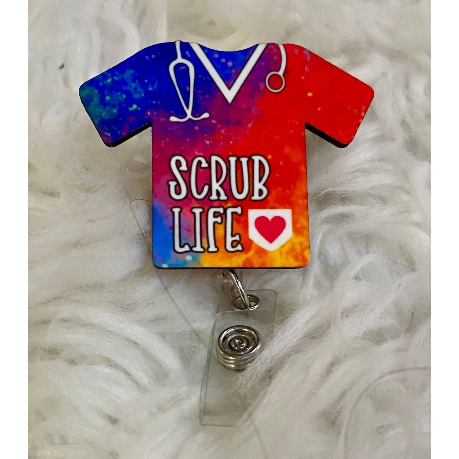 Glitter And Glue 4 You - Scrub Life Acrylic Badge Reel Holder