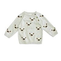 Viverano Organics - Frenchie Puppy Jacquard Knit Pullover Sweater