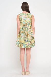 Meet Me in Santorini Meadow Pleat Dress in santorini meadow pleat dress in whispering - women's dress - view 4