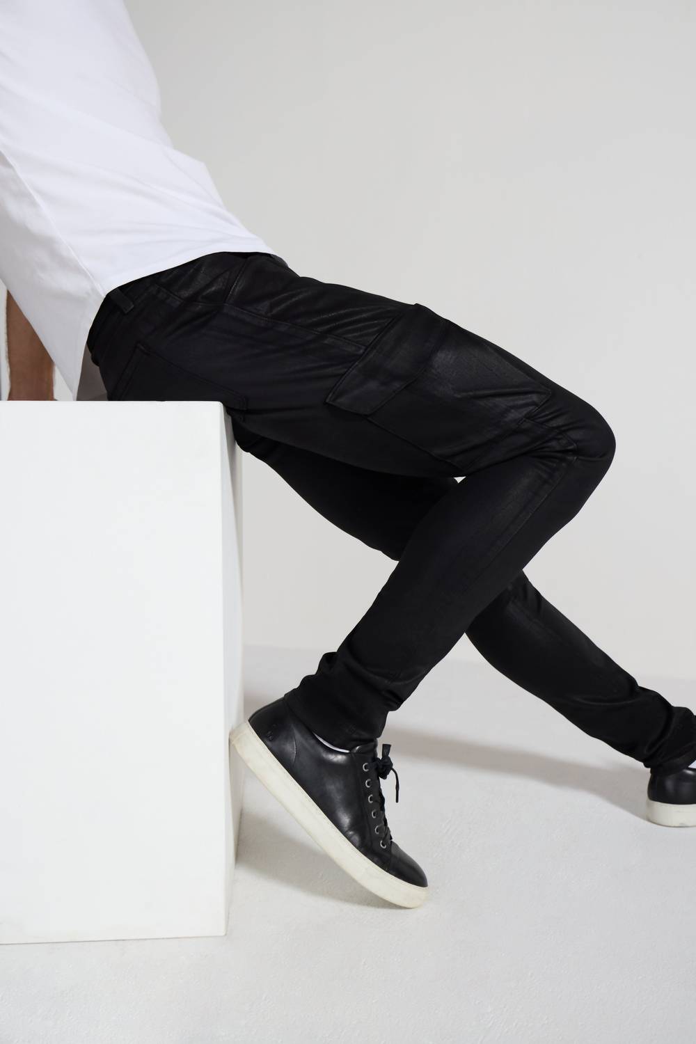 Monfrere - Preston Coated Denim Cargo Pants