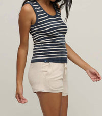 Barefoot Dreams - Cozychic Ultra Lite Contrast Rope Stripe Tank