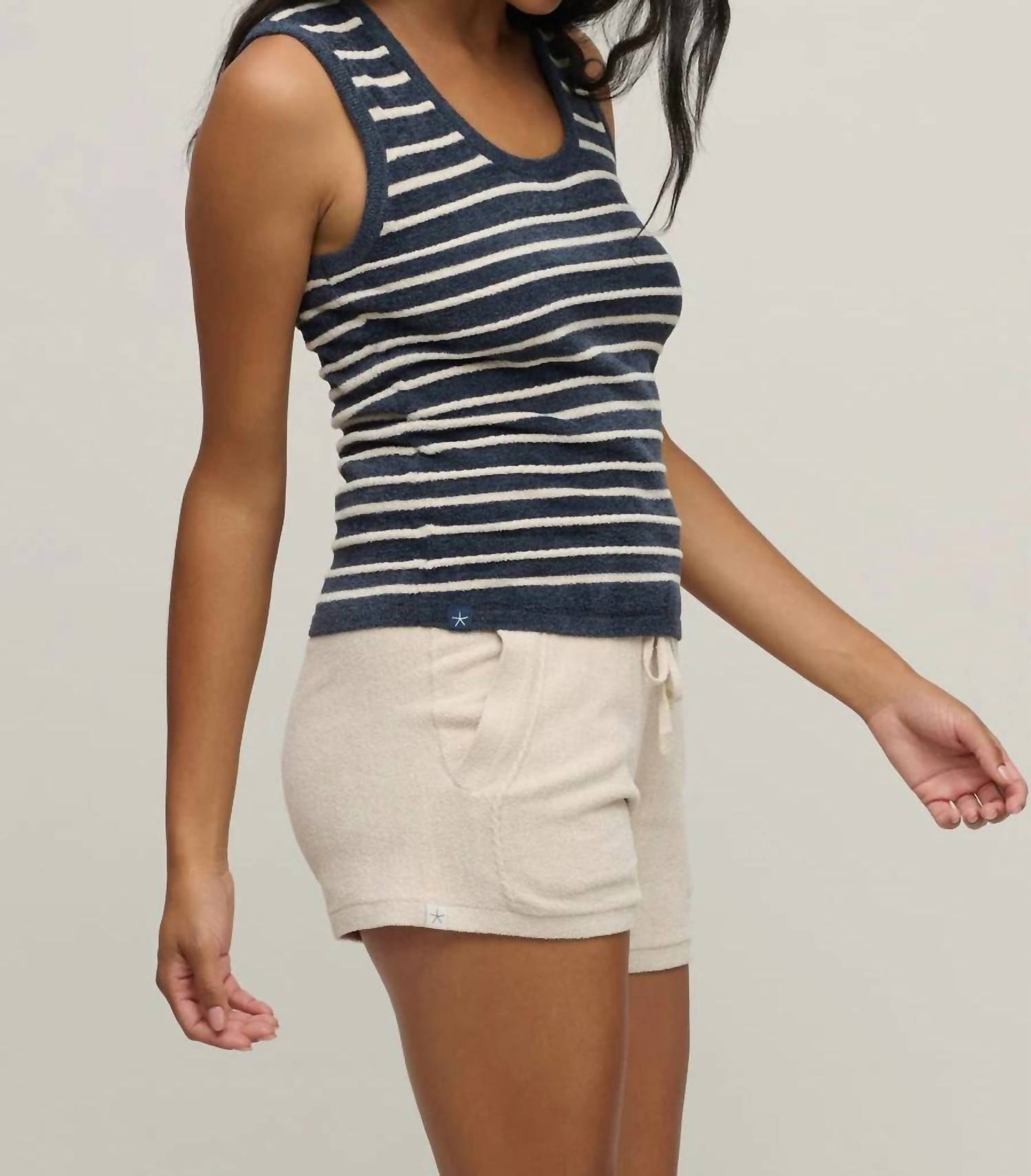 Barefoot Dreams - Cozychic Ultra Lite Contrast Rope Stripe Tank