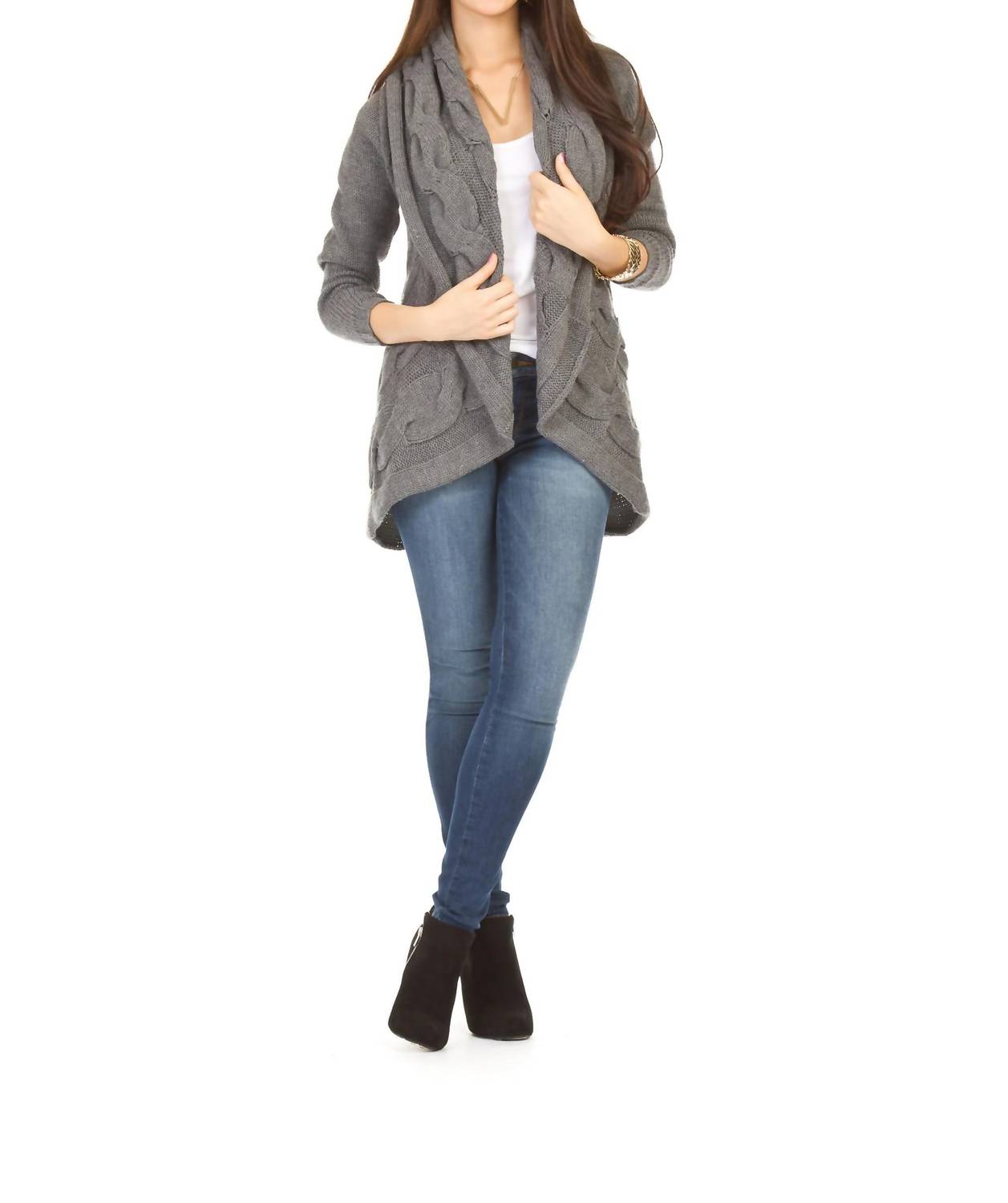 Papillon - Cable Knit Cocoon Cardigan
