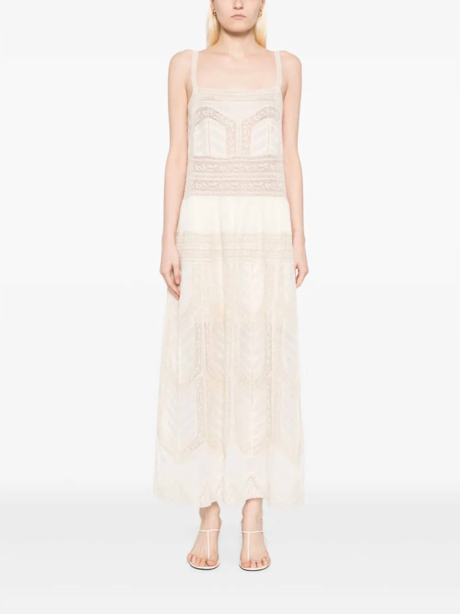 Zimmermann - Acacia Lace Trim Midi Dress