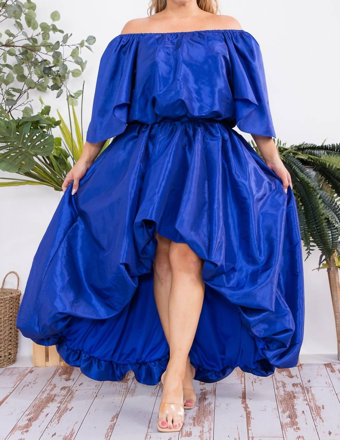 Karen Kane - Off The Shoulders Top And Hi-lo Skirt Set