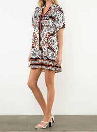 Thml - Exotic Puff Sleeve V-neck Dress