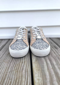 Vintage Havana - Women's Glitter Low Top Sneakers