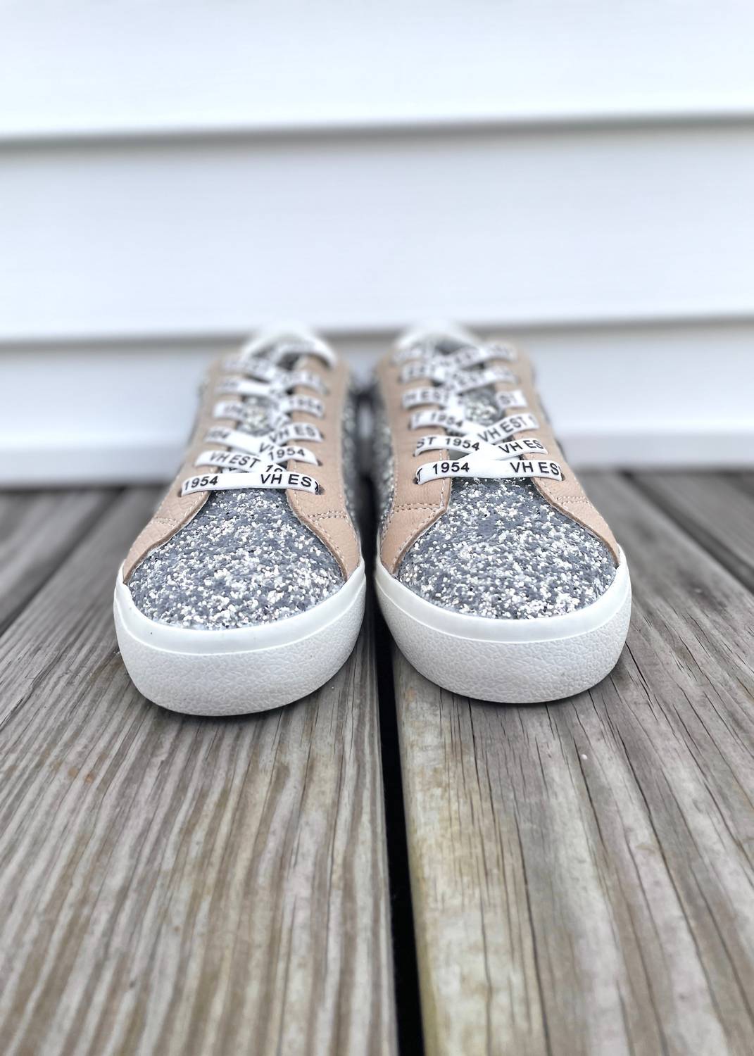Vintage Havana - Women's Glitter Low Top Sneakers