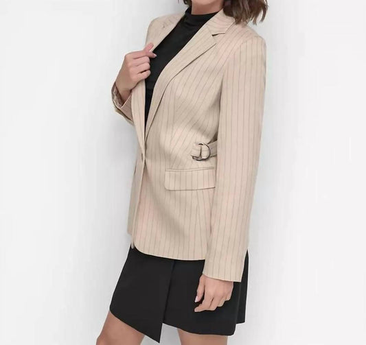 Dkny - One-button Pinstripe Jacket Blazer