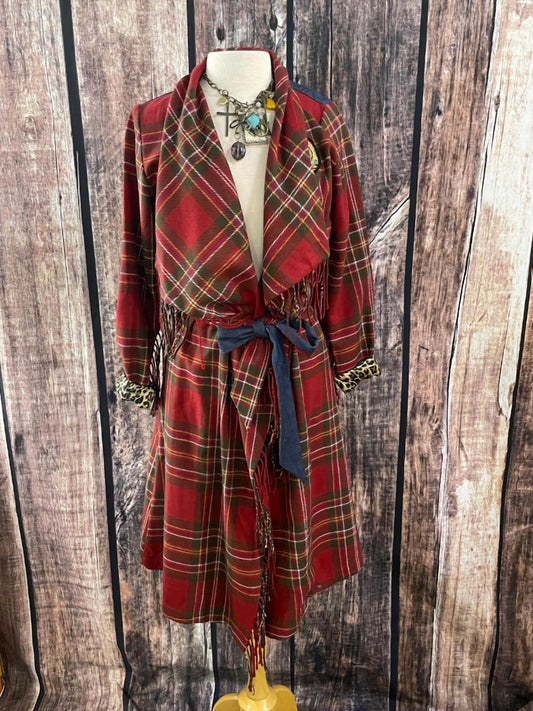 Plaid Print Coat