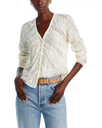 Loveshackfancy - Tandra Romantic V-neck Blouse