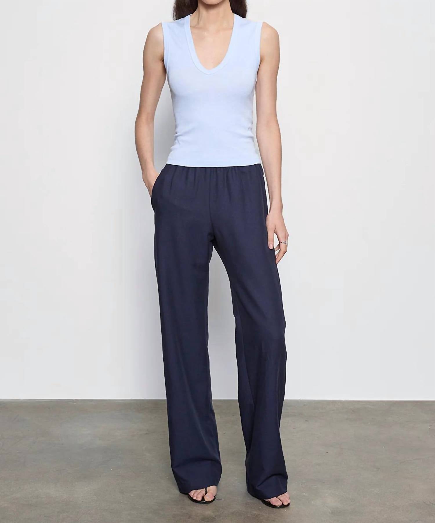 Enza Costa - Supima Cotton Sleeveless V-neck Top