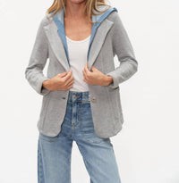 SIX/FIFTY Torino Sweater Blazer in heather grey - women's jacket