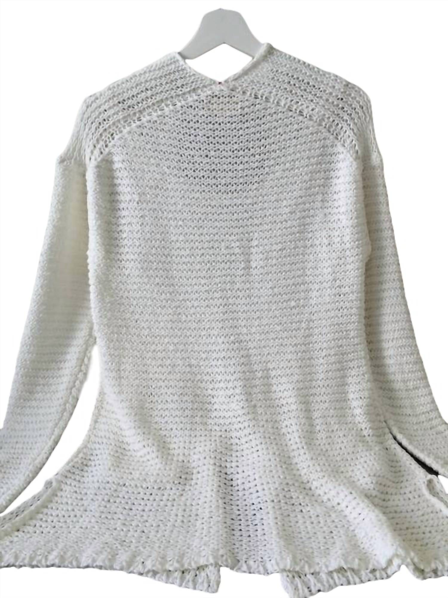 Women's Leather Button Cardigan