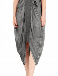 Sanctamuerte - Ruched Tunic Midi Dress