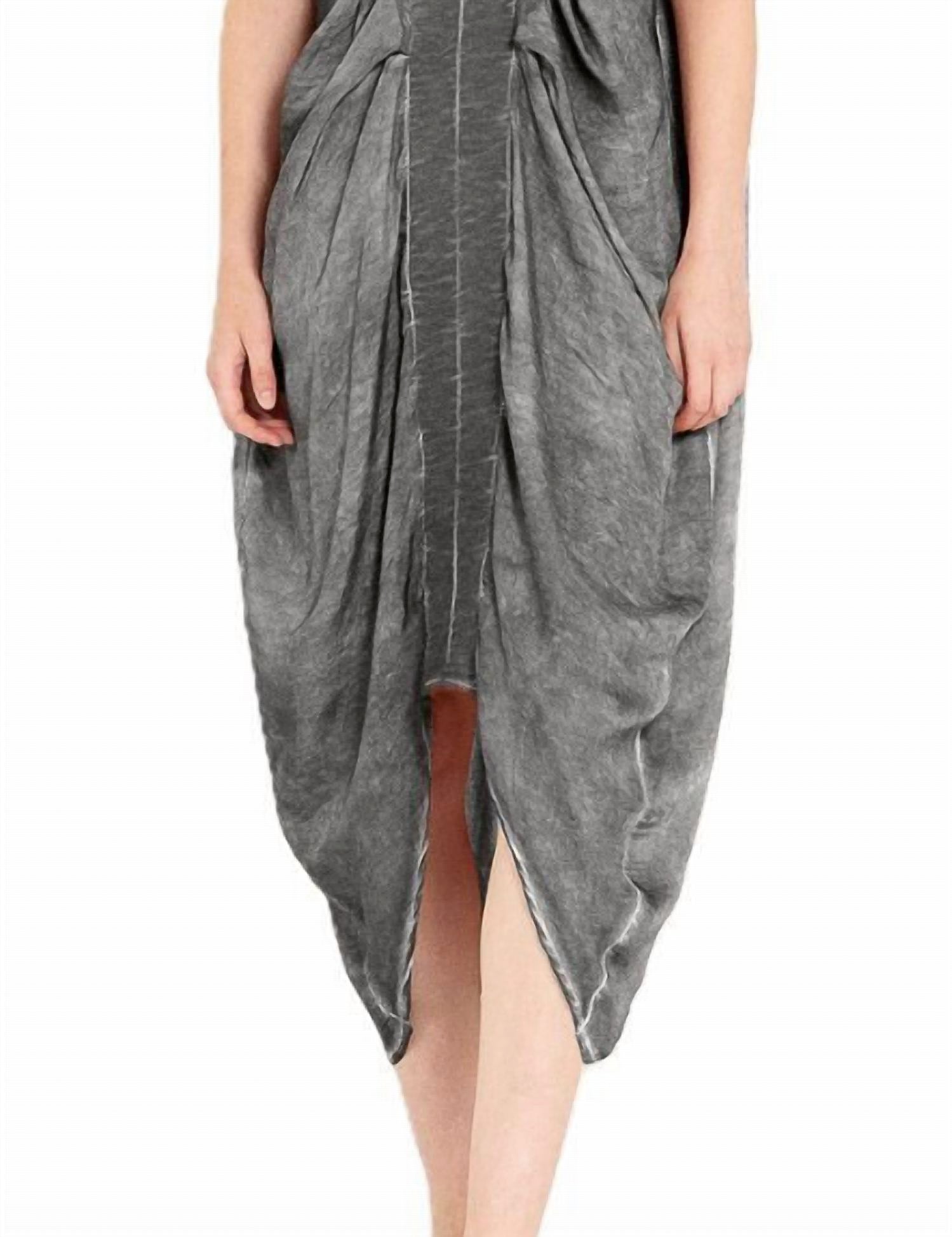 Sanctamuerte - Ruched Tunic Midi Dress