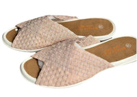 BERNIE MEV Women's Bon Bon Sandals in new blush shimmer - women's sandal - detail view