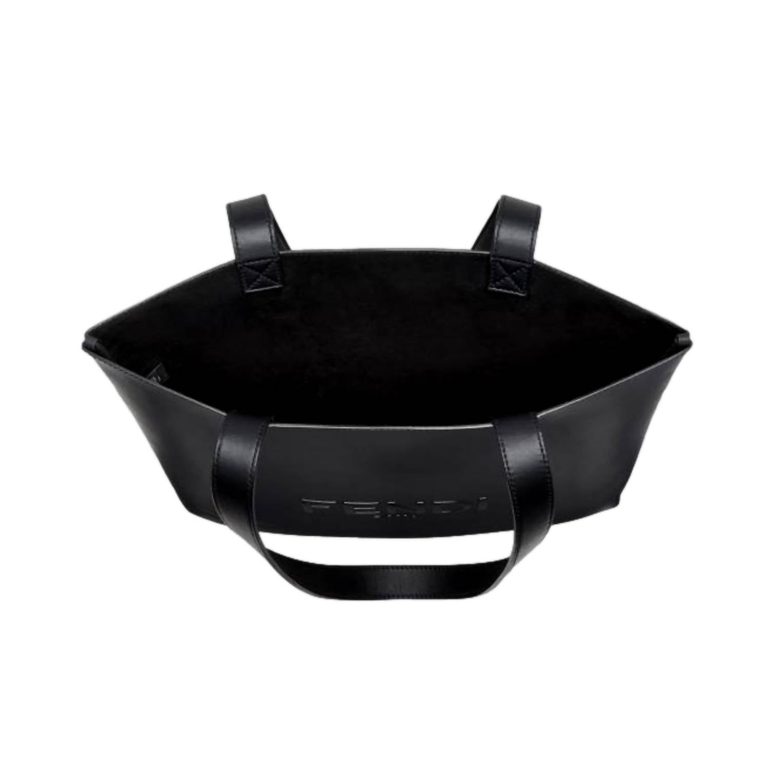 Fendi - Roma Embossed Logo Calf Leather Large Shopping Tote Bag