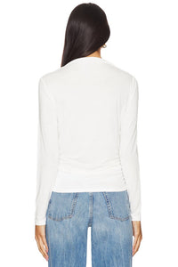 STEVE MADDEN Elvira Long Sleeve Top in whisper white - women's long sleeve top - detail view