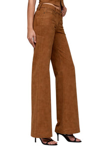 HIDDEN Happi Comfort Flared Jeans in suede caramel - women's jeans - alternate view