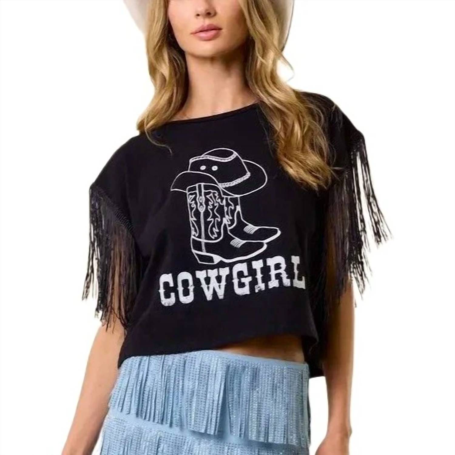 Saints & Hearts - Fringed Cowgirl Graphic Tee