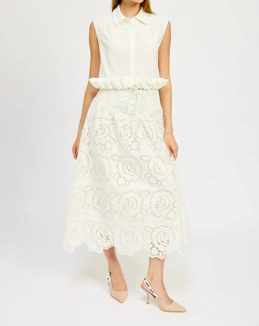 En Saison - Boxy Cropped Button Front Top