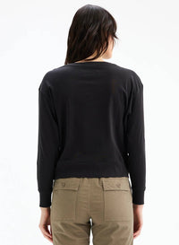 Chrldr - Double Stars Long Sleeve Boatneck Top