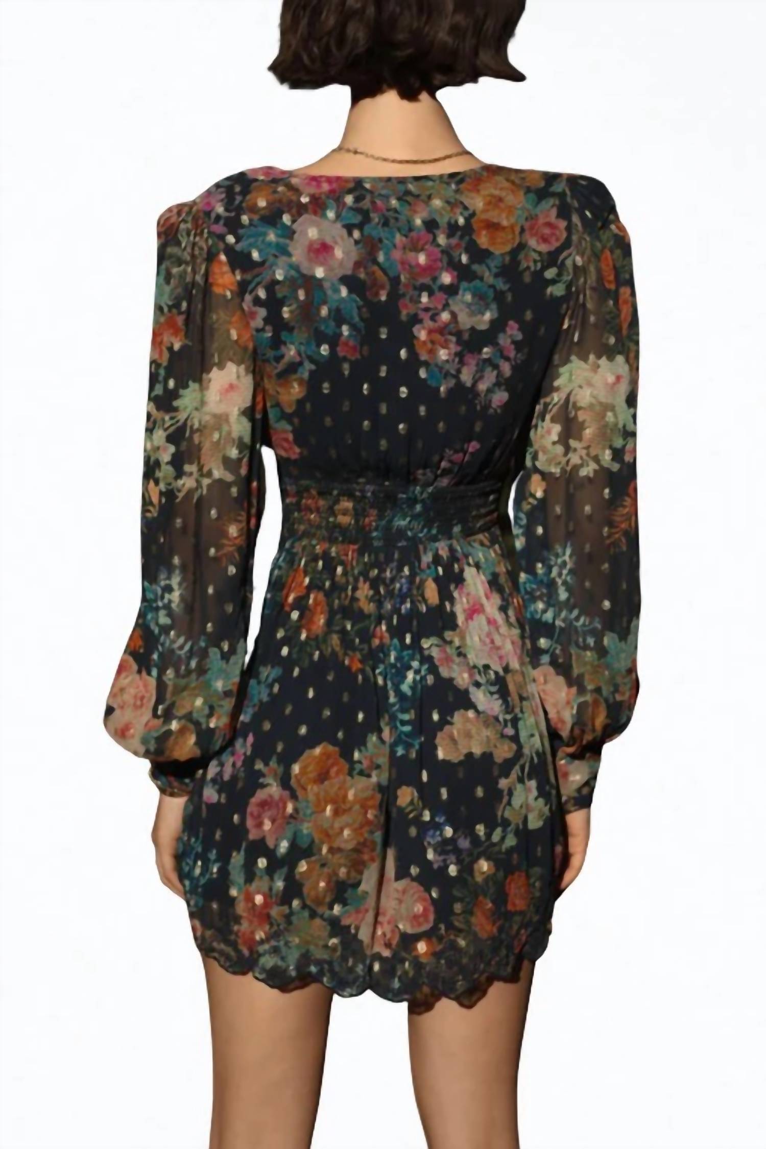 RAFA FLORAL-PRINT CHIFFON MINI DRESS