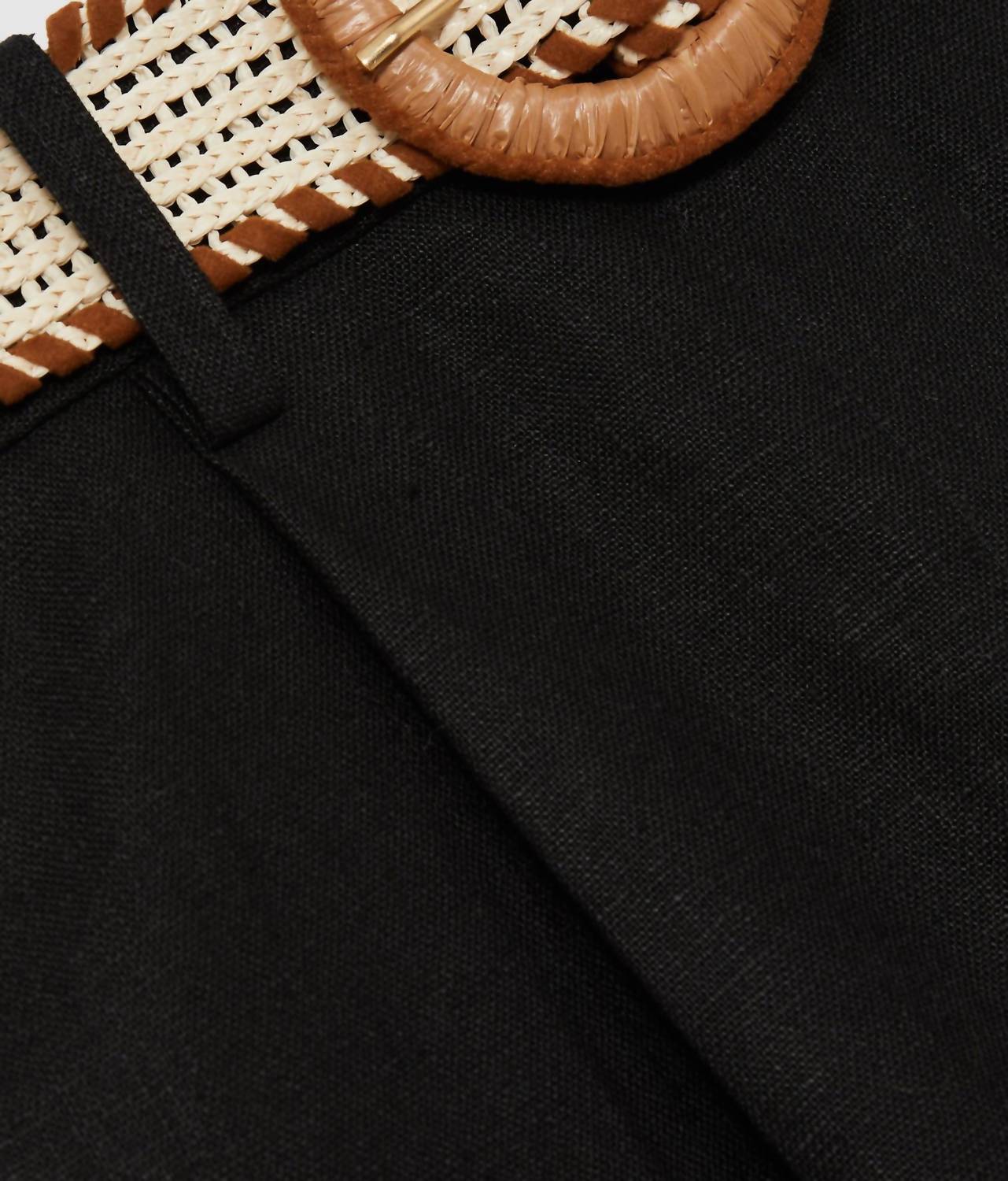 Reiss - Beau Linen Belted Tapered Trousers