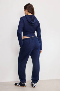 GOOD AMERICAN Jeanius Boyfriend Sweatpants in indigo1029 - women's pants - alternate view