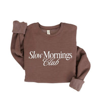 Oat Collective Women's Slow Mornings Crewneck Sweatshirt in chocolate - women's top