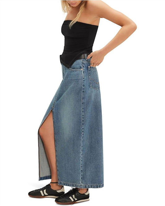 Free People - Nothing Better Denim Maxi Skirt