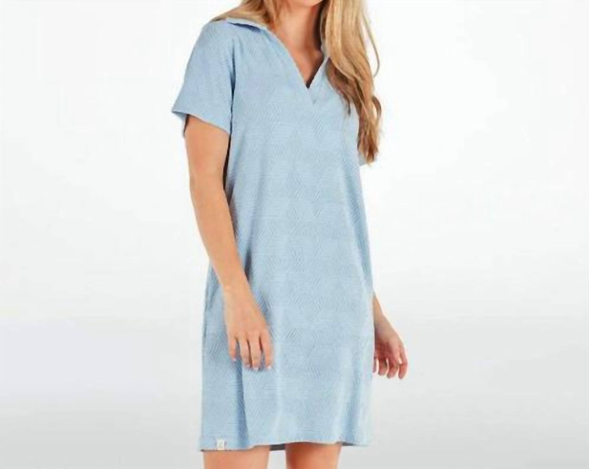 Simply Southern Terry Dress in light blue - women's dress