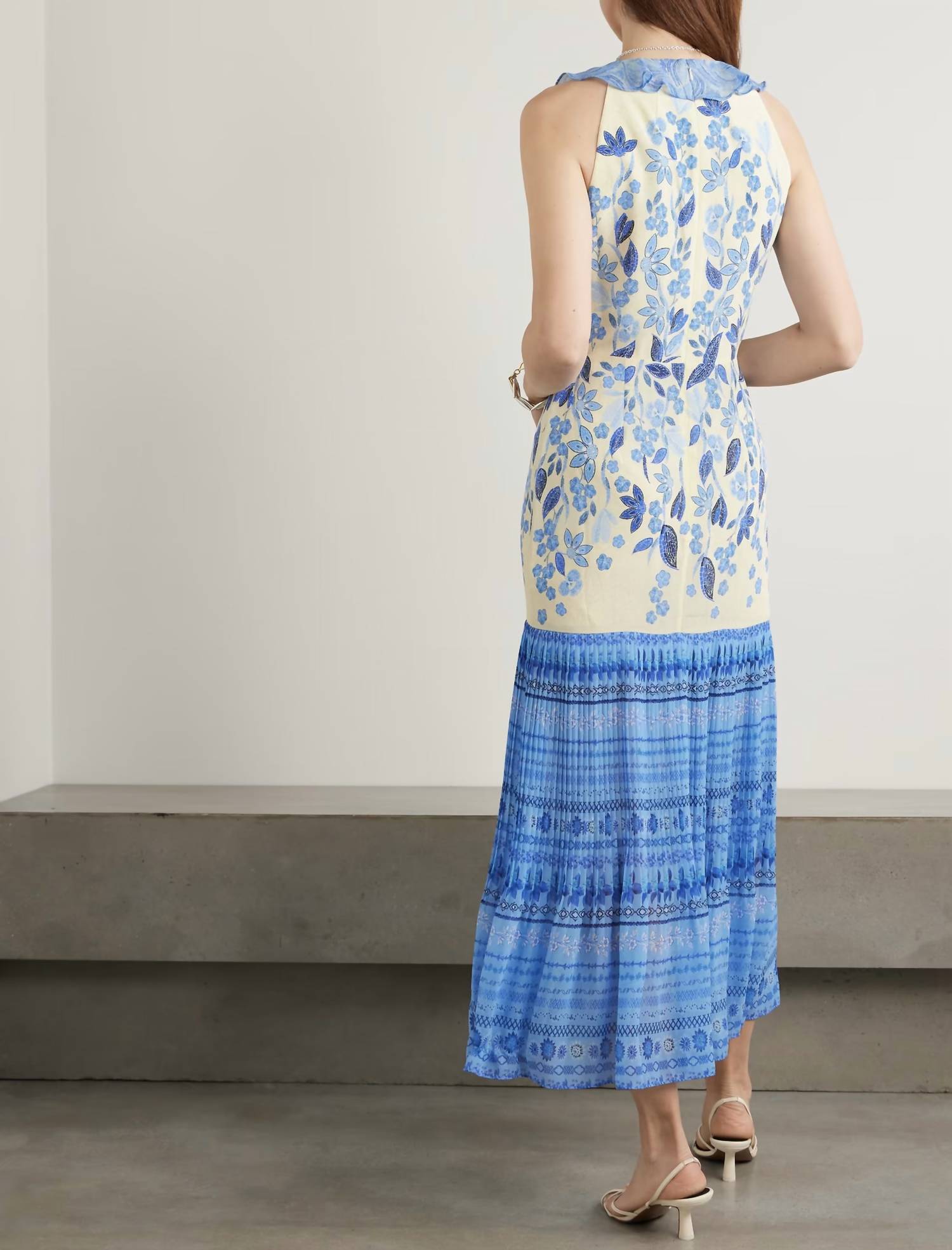 SALONI Amy Midi Dress in millieflori - women's dress - detail view