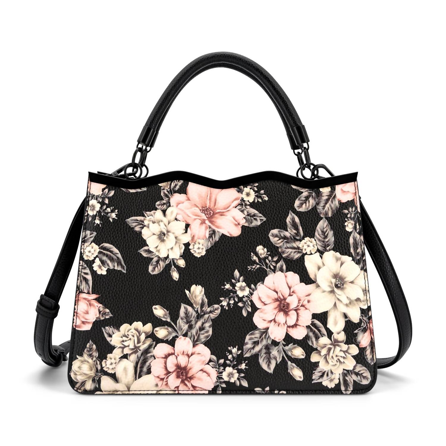 Like Dreams - Women's Violette Floral Print Crossbody Satchel Bag