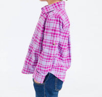 Rufflebutts - Harper Plaid Long Sleeve Button Down Shirt