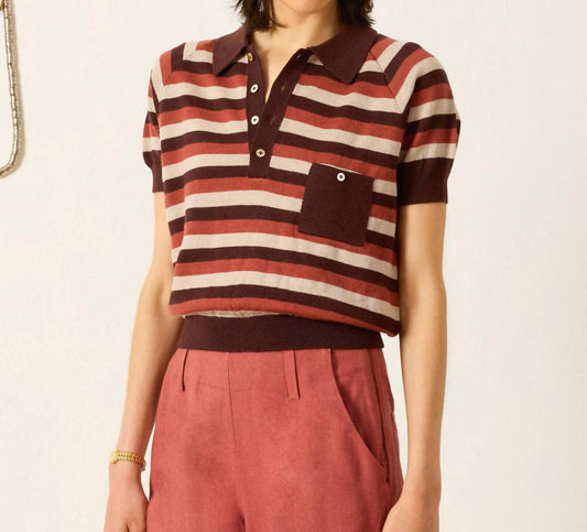 Alix Of Bohemia - Lessi Sandstone Stripe Top