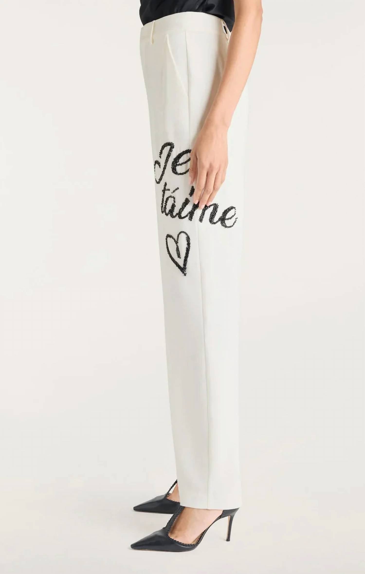 Cinq A Sept - Crushed Sequin Loveletter Collins Pants