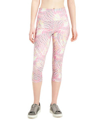 Ideology - Women's Tropical-print Pocket Cropped Leggings