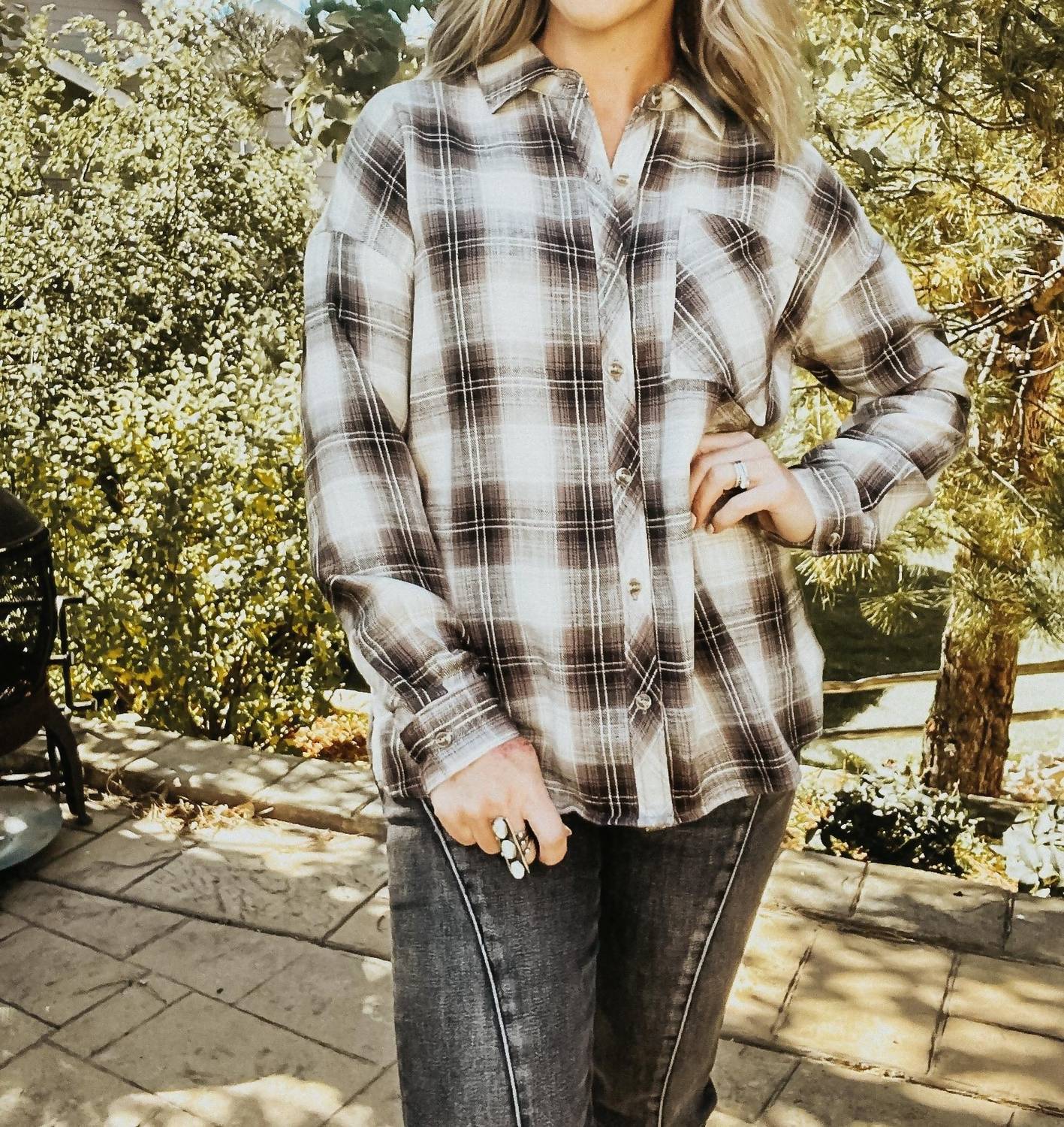 Be Cool - Button Down Plaid Flannel Shirt